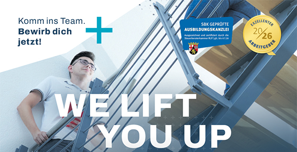 Komm ins Team. Bewirb dich jetzt - We lift you up