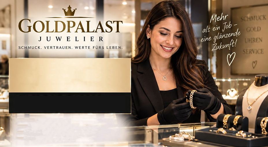 GOLDPALAST JUWELIER SCHMUCK. VERTRAUEN. WERTE FÜRS LEBEN. Mehr als ein Job - eine glänzende Zukunft!