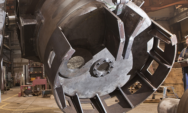 Metallkonstruktion in Fertigung