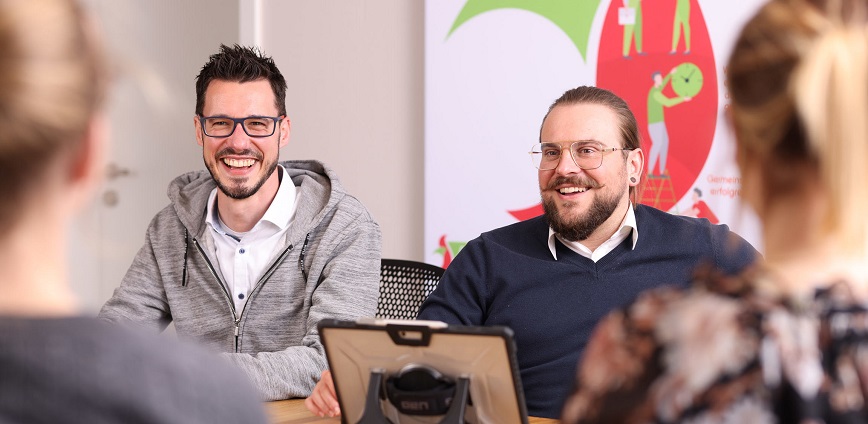das Team im Büro