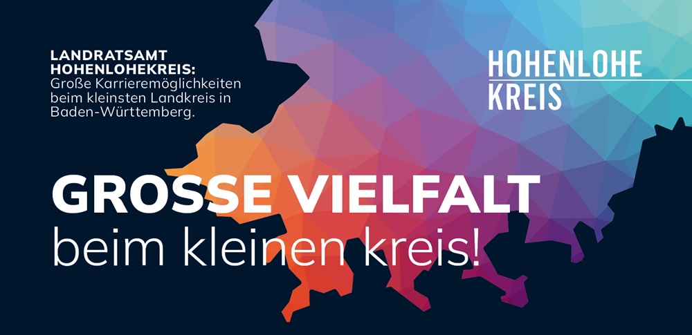 HOHENLOHE KREIS | LANDRATSAMT HOHENLOHEKREIS: Große Karrieremöglichkeiten beim kleinsten Landkreis in Baden-Württemberg. | GROSSES BEWEGEN beim kleinen kreis!