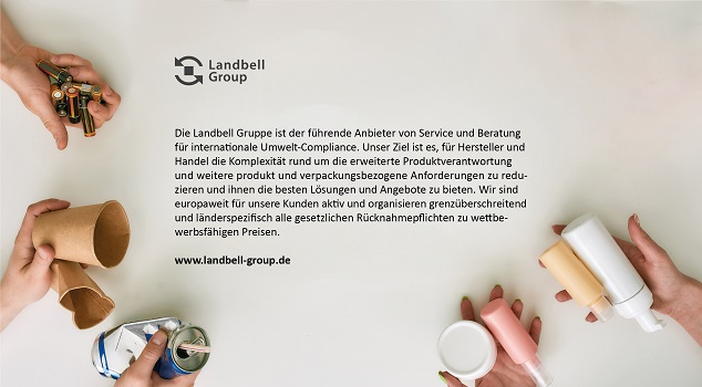 Hände voller Gegenstände - LANDBELL-GROUP - Die Landbell Gruppe ist der führende Anbieter von Service und Beratung für internationale Umwelt-Compliance. Unser Ziel ist es, für Hersteller und Handel die Komplexität rund um die erweiterte Produktverantwortung und weitere produkt und verpackungsbezogene Anforderungen zu reduzieren und ihnen die besten Lösungen und Angebote zu bieten. Wir sind europaweit für unsere Kunden aktiv und organisieren grenzüberschreitend und fänderspezifisch alte gesetzlichen Rücknahmepflichten zu wettbe- werbsfähigen Preisen. - www.landbell-group.com
