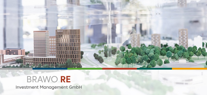Modelle eines Quartiers mit viel Grünfläche