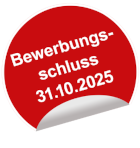 Bewerbungsschluss 31.10.2025