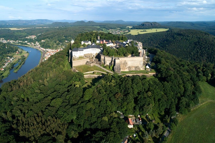 Festung Königstein. Blick von oben