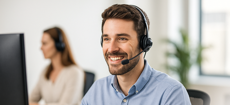 Telefonischer Support im Büro