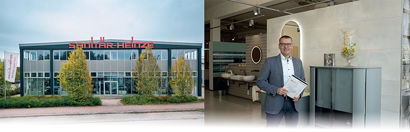 Collage - Gebäude und Mann