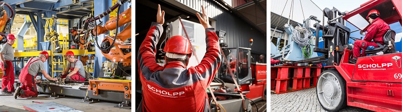 Arbeiter bei industriellen Installationen