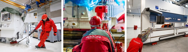 Arbeiter bei Maschineninstallation und -wartung