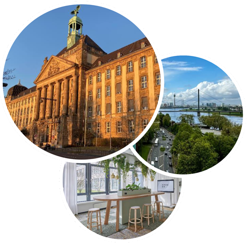 Gebäude, Brücke, Tisch