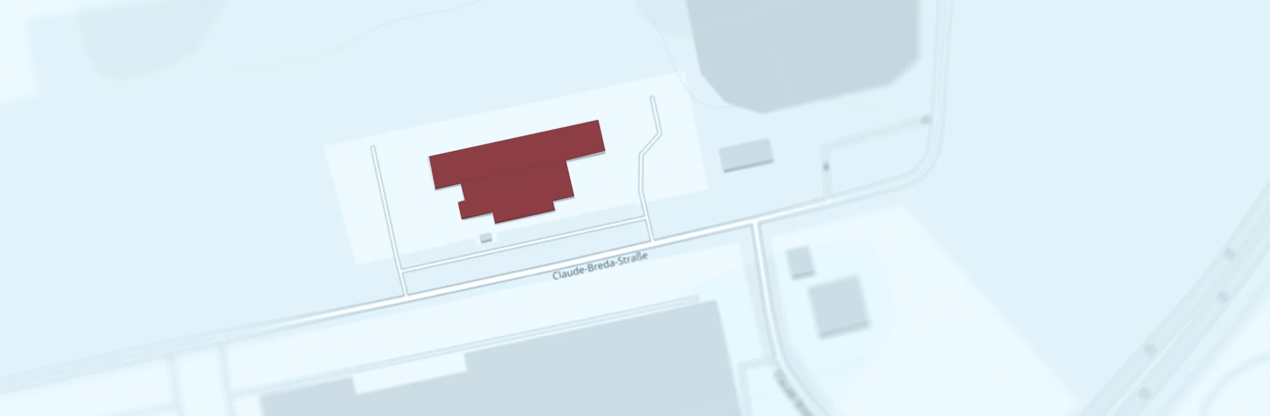 Karte mit markiertem Gebäude.