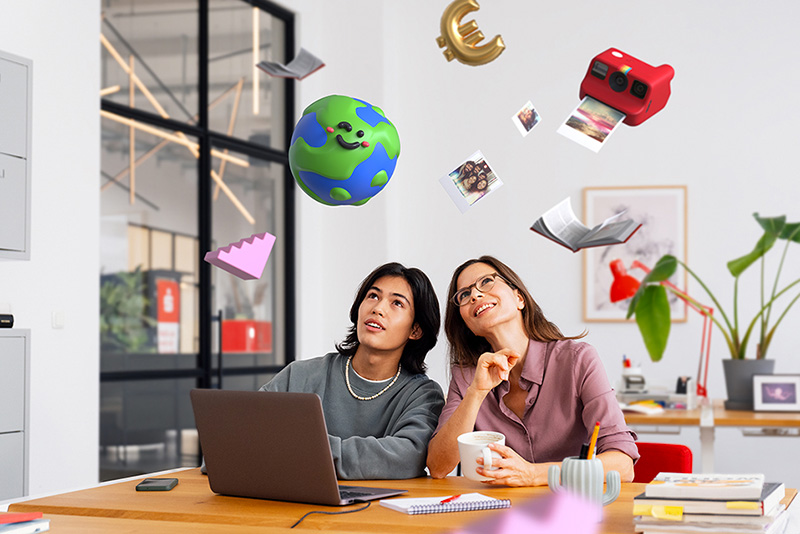 Mann und Frau im Büro