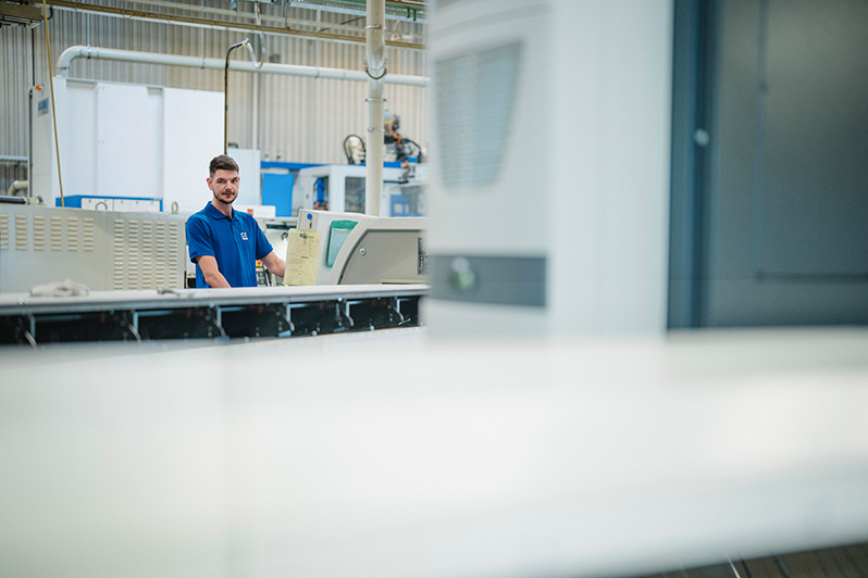 Mitarbeiter in einer Fabrik