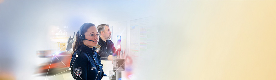 Mann und Frau. Notruf