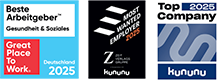 Beste Arbeitgeber Great Place To Work 2025 - kununu - Top 2025 Company kununu