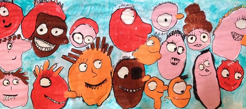 gezeichnete Gesichter