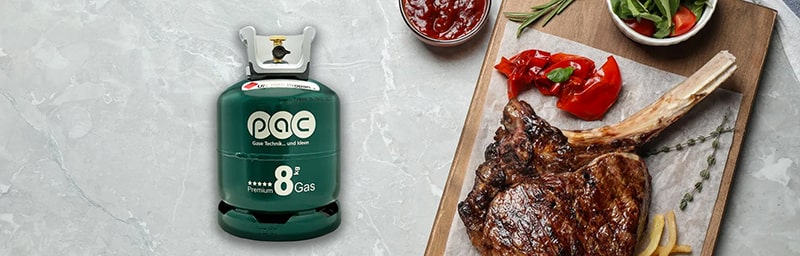 pac Propan 8kg und Fleisch