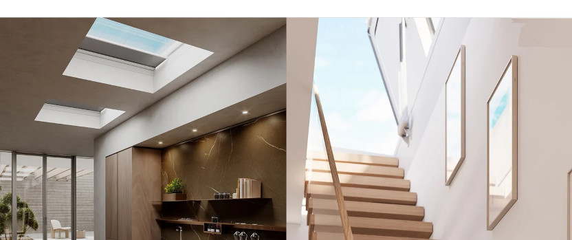 Moderne Räume mit Dachfenstern