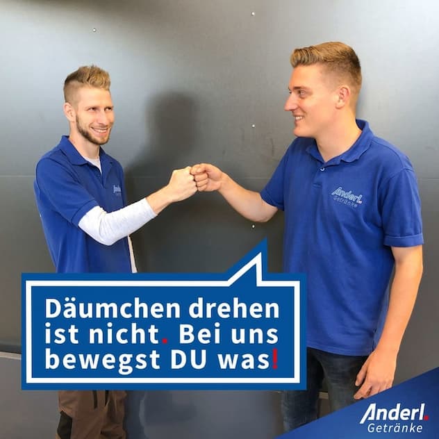 Arbeiter schließen Freundschaften - Däumchen drehen ist nicht. Bei uns bewegst DU was!