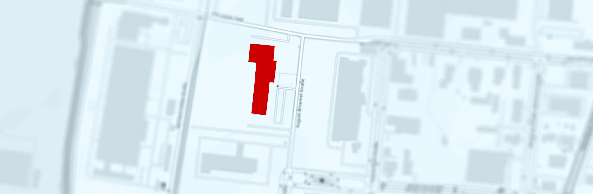 Karte mit markiertem Gebäude.