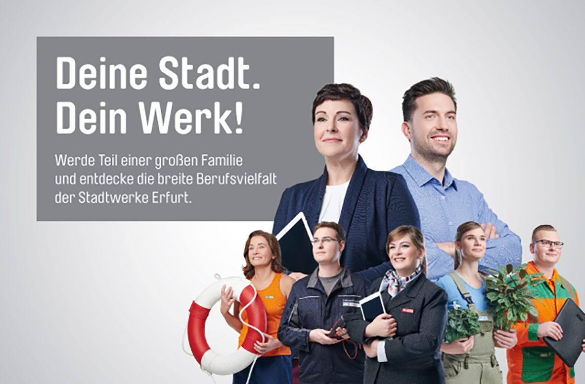 Deine Stadt. bewirb Dich jetzt bei den Stadtwerken Erfurt. Dein Werk!