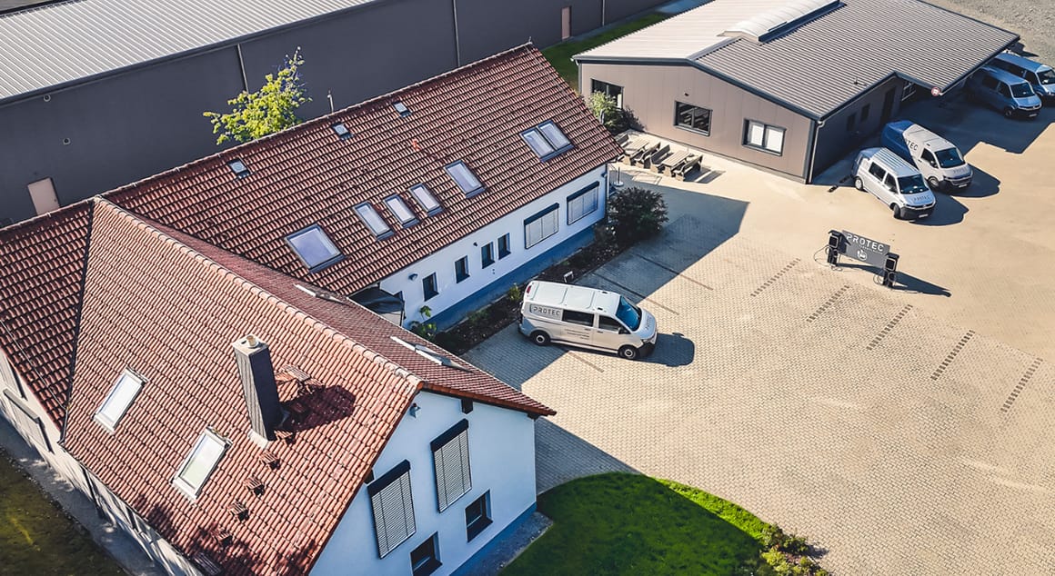 Luftaufnahme eines Gebäudes