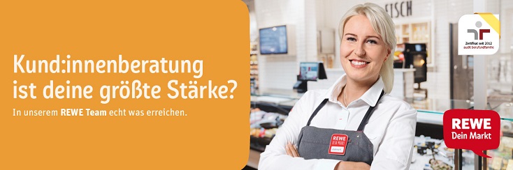 Verkäufer - Kund:innenberatung ist deine größte Stärke? In unserem REWE Team echt was erreichen.