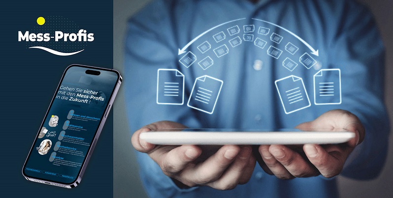 Digitale Datenübertragung mit Tablet