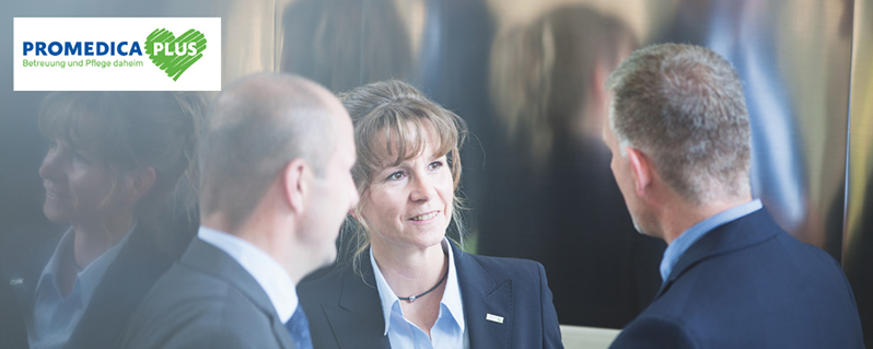 Das Team im Büro - Leute reden - PROMEDICA PLUS