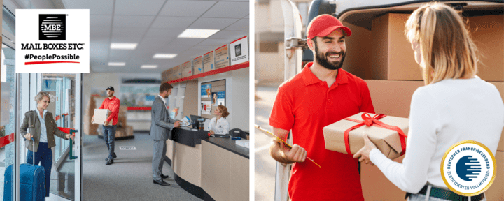 Eingang ins Geschäft Mail Boxes Etc