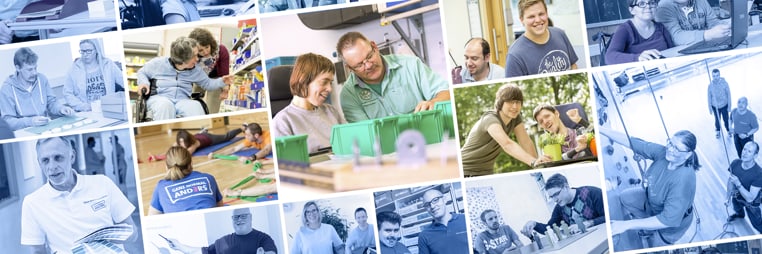 Collage mit Leuten, die verschiedene Aktivitäten ausführen