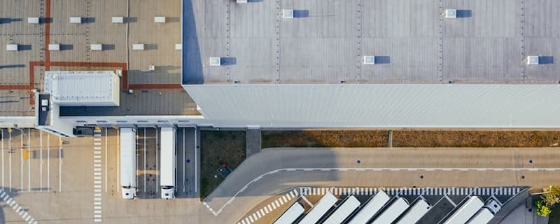 Luftaufnahmen von einem Gebäude