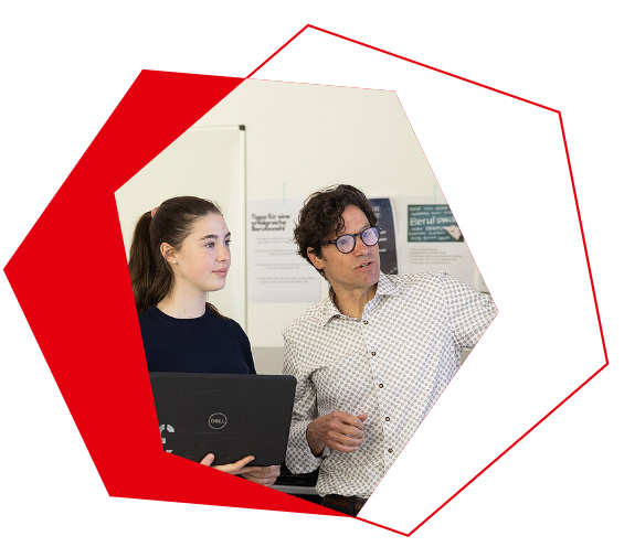 Lehrerin und ein Kind