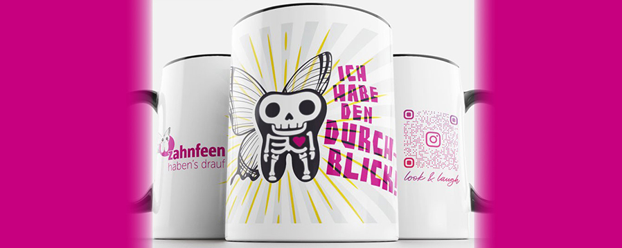 Zahnfeen-Tasse mit Motivationsspruch