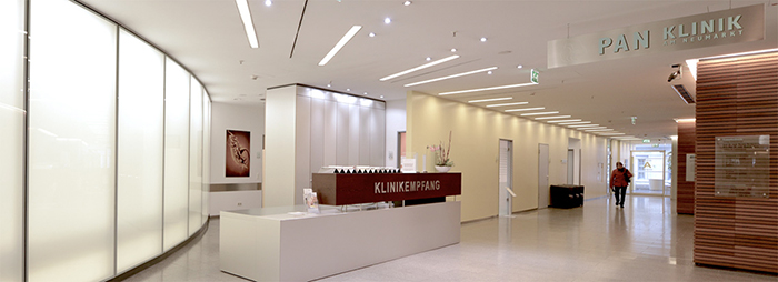Empfangshalle der Pan Klinik