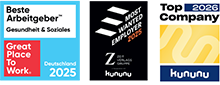 Beste Arbeitgeber Great Place To Work 2025 - kununu - Top 2025 Company kununu