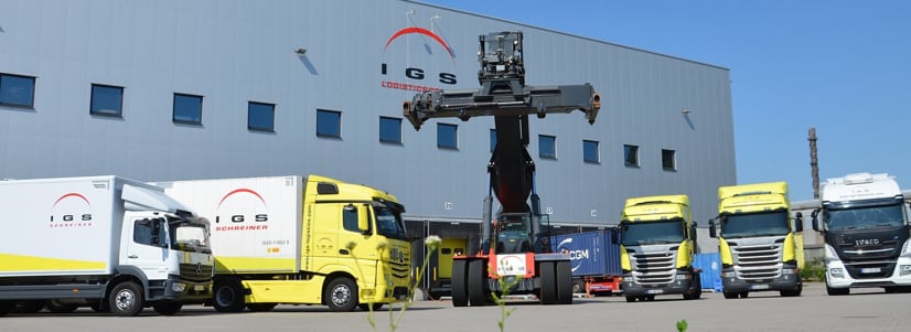 IGS-Logistikzentrum mit LKW-Flotte
