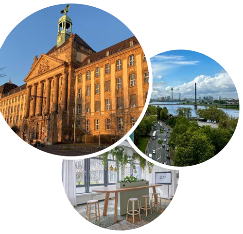 Gebäude, Brücke, Tisch