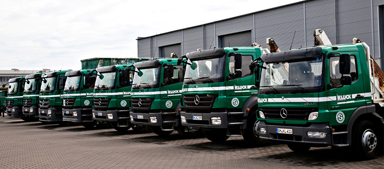 LKWs von Kluck Umwelt-Logistik GmbH