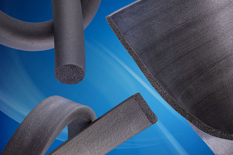 schwarze Moosgummi Rundschnur