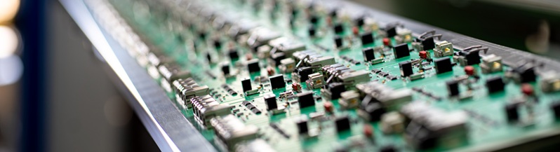 Grüne Leiterplatten in Produktion