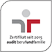 Zertifikat seit 2015 audit berufundfamilie