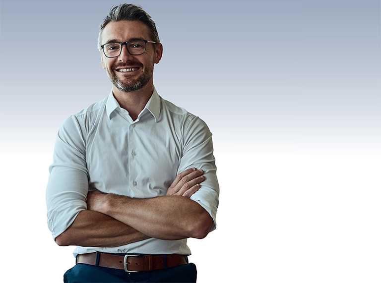 Geschäftsmann mit Brille