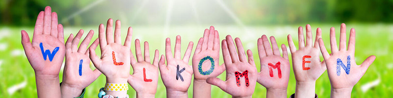 Hände - Willkommen