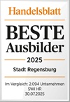 Auszeichnung „Bester Ausbilder 2025“.