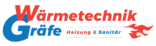 wärmetechnik gräfe logo rot blauer schriftzug