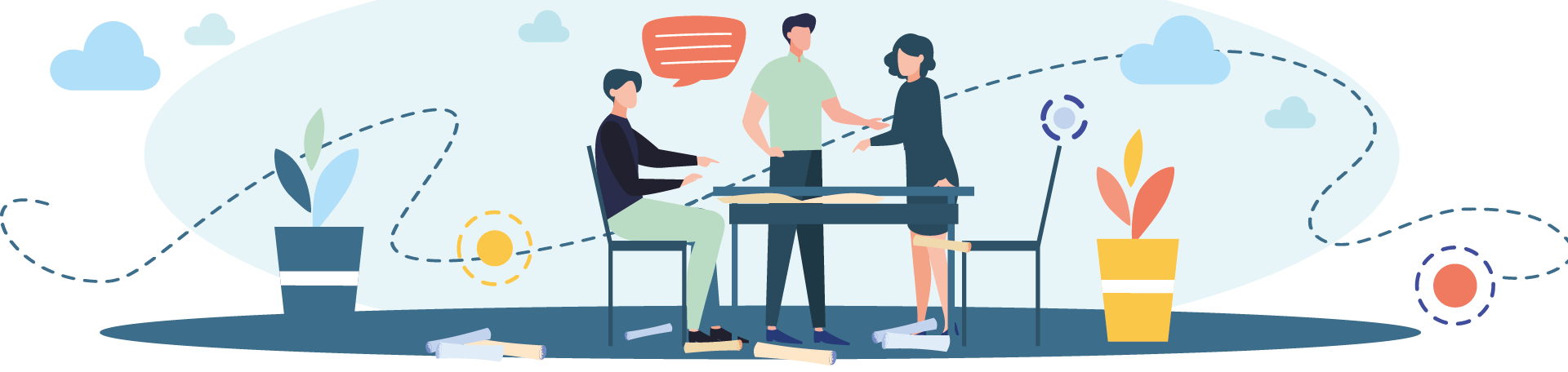 Illustration aus dem Arbeitsumfeld der SAGA Siedlungs-Aktiengesellschaft Hamburg