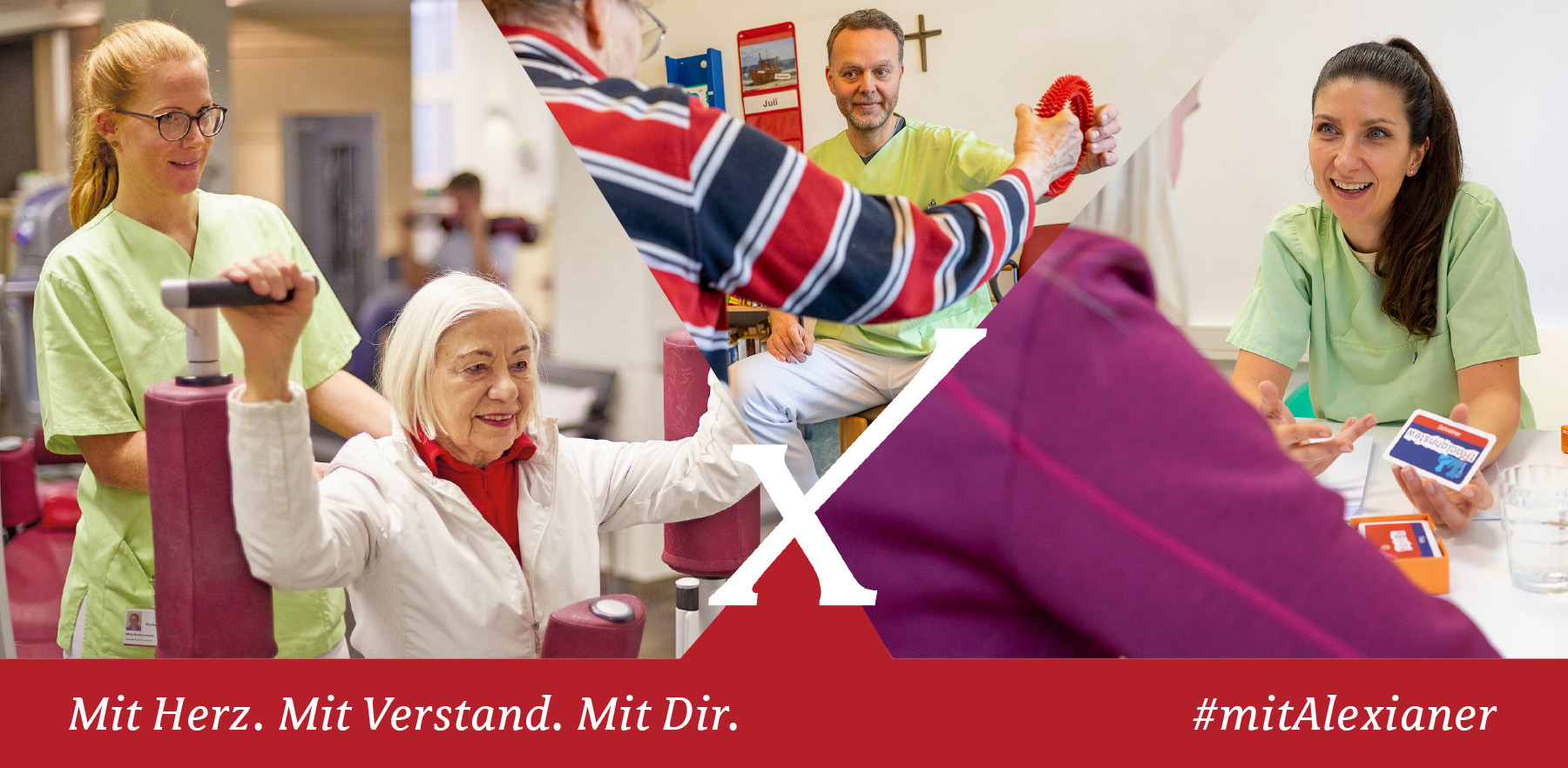 Anzeigenbild zeigt Szenen aus dem Arbeitsumfeld