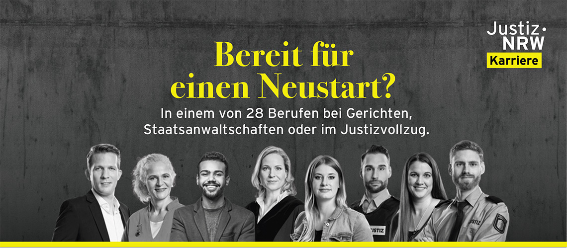 Mitarbeiter der Firma Justiz.NRW - Als Justizfachwirt/in Verantwortung für die Gesellschaft übernehmen? Ihr Quereinstieg bei der Justiz.NRW