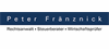 Firmenlogo: Peter Fränznick Wirtschaftsprüfer, Rechtsanwalt, Steuerberater